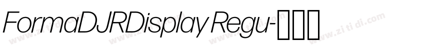 FormaDJRDisplay Regu字体转换